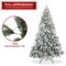 6FT Pre-Lit Snow-Flocked Pine Realistic Artificial Holiday Christmas Tree